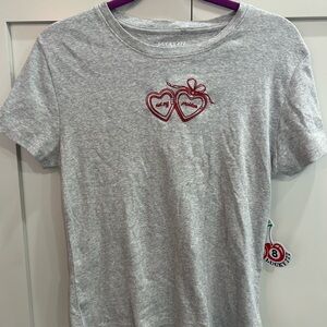 Lucky Brand valentine’s Day hearts babydoll T Junior Not My Problem